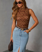 Halo Haze Mesh Polka Dot Tank