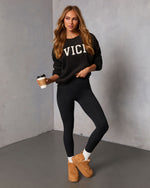 Black % VICI Summit Graphic Fleece Sweatshirt-2