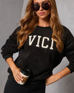 Black % VICI Summit Graphic Fleece Sweatshirt-6