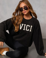 Black % VICI Summit Graphic Fleece Sweatshirt-1
