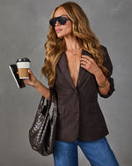 Maple Dusk Faux Suede Blazer