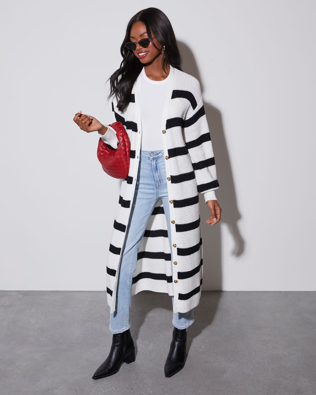 Hollis Striped Long Cardigan VICI