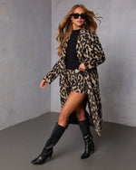 Gabrella Leopard Print Duster Coat