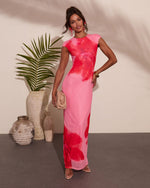Easy Orchard Mesh Floral Maxi Dress