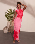 Easy Orchard Mesh Floral Maxi Dress