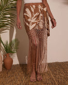 Sunny Views Wrap Fringe Mini Skirt