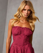 Elane Stitched Floral Mini Dress