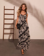 Slow Blooming Tiered Floral Midi Dress