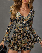 Wilted Romance Floral Velvet Romper