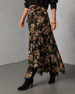 Autumn Fern Printed Midi Skirt