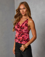 Soria Abstract Cowl Top