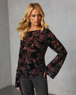 Nurie Velvet Burnout Printed Top