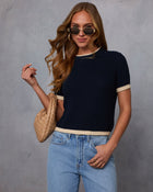 Clocking In Short Sleeve Sweater