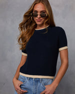 Clocking In Short Sleeve Sweater