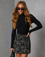 Black % Tobey Ribbed Mock Neck Sweater-5