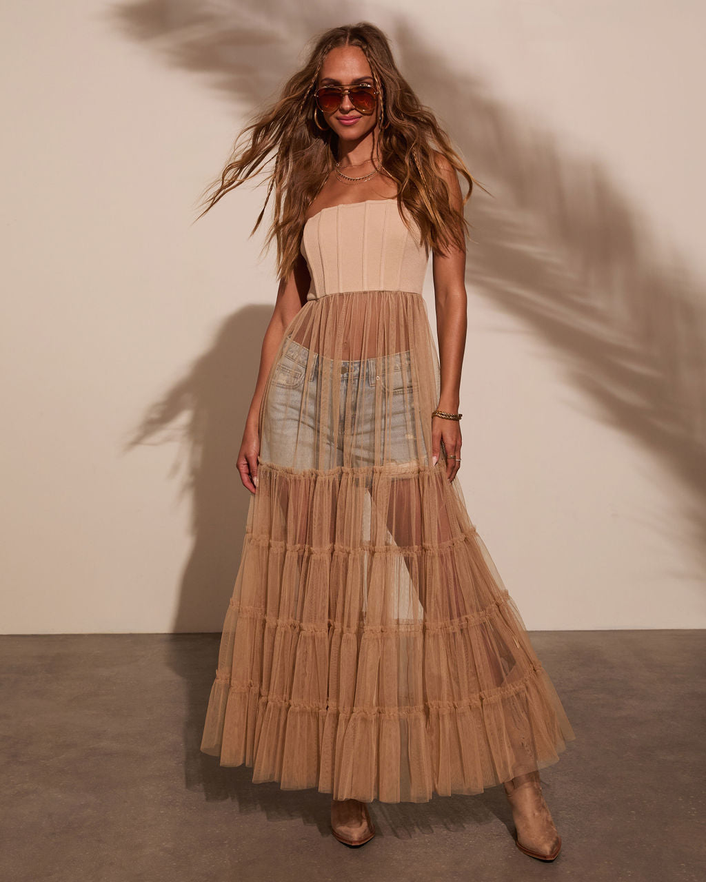 Starlet Corset Tulle Maxi Dress – VICI
