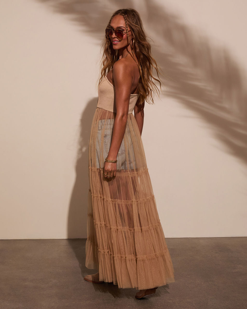 【新品タグ付き】tulle vest all in one dress M Starlet Corset Tulle Maxi Dress – VICI