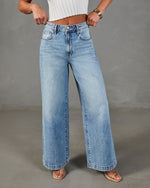 Throwback Origin Rigid High Rise Wide Leg Jeans