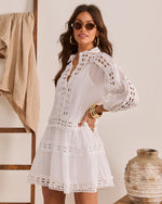 Lorenia Eyelet Lace Mini Dress