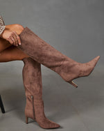 Vander Faux Suede Knee High Boots
