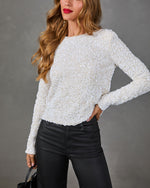 Evening Preview Velvet Sequin Blouse