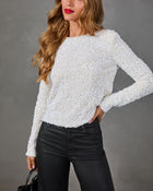 Evening Preview Velvet Sequin Blouse