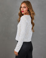 Evening Preview Velvet Sequin Blouse