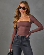 Sandie Ruched Square Neck Top