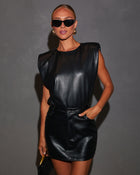 Mercedes Leather Mini Skirt