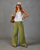 Free Roamer Belted Wide Leg Cargo Pants