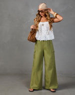 Free Roamer Belted Wide Leg Cargo Pants
