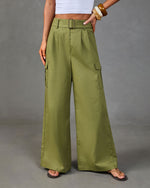 Free Roamer Belted Wide Leg Cargo Pants
