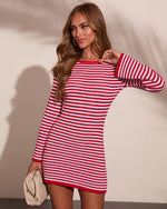 Daylight Harbor Striped Knit Mini Dress