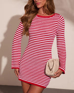 Daylight Harbor Striped Knit Mini Dress