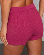 Magenta % Chai Moon High Rise Knit Shorts-4