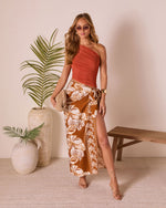 Rizza Ruched One Shoulder Top