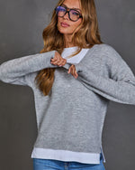 Kamiya V Neck Twofer Sweater