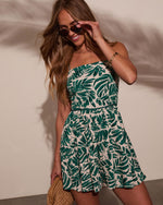Salena Pleated Palm Romper