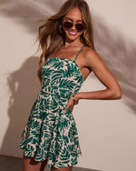 Salena Pleated Palm Romper