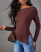 Willis Boat Neck Asymmetric Hem Sweater