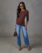 Willis Boat Neck Asymmetric Hem Sweater