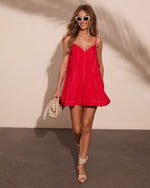 Nyrah Twill Side Tie Romper