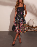 Wild Poppy Floral Midi Dress