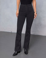 Black % Dorian Super Stretch High Rise Flare Jeans-2