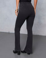 Black % Dorian Super Stretch High Rise Flare Jeans-4