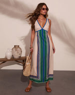 Coastal Current Striped Maxi Dress