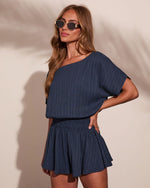 Harbor Spark Off the Shoulder Romper