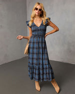 Bayberry Plaid Midi Dress