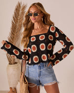 Catch The Breeze Abstract Crochet Top