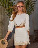 Off-White % Terrie Contrast Design Crop Top-5